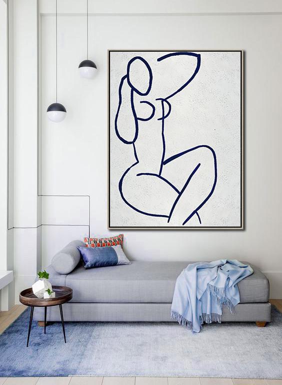 Navy Blue Nude Art #NV254B